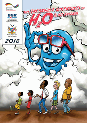 Cover of the educational water comic "The incredible adventures of H2O and his friends"