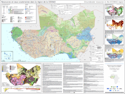 Map "Groundwater resources in the ECOWAS region 1 : 5 000 000"  presented at the 9th World Water Forum in Dakar (Senegal)